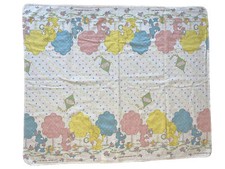 Vtg 1985 Blanket Carebear Care Bear Cousins Cotton Flannel Baby Receiving  flaw