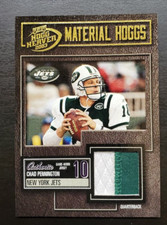 2003 Hogg Heaven Chad Pennington Material Hogs GU Jersey Relic 11/25 #MH-11 Jets