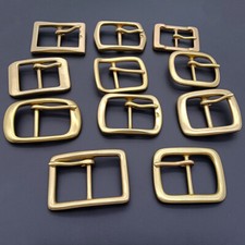Quality Solid Brass Pin Buckle for Men Women Leathercraft DIY Belt 38/40mm gold