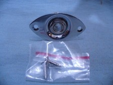 CHROME OVAL GUITAR OUTPUT JACK PLATE SOCKET SCREWS GUITAR PARTS USA SHIPPING