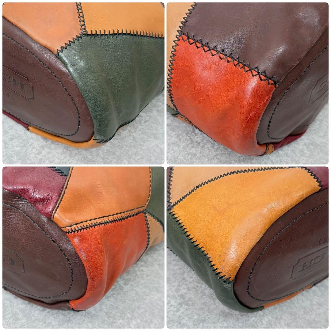 Rare Coach Patchwork Bleecker Duffel Bag Leather Multicolor Rare Coach Patchwork Bleecker Duffel Bag Leather Multicolor