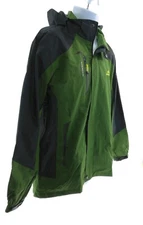 Outdoor Sport Mens Casual Basic Jacket Zip Hooded Long Sleeve Green Size Large