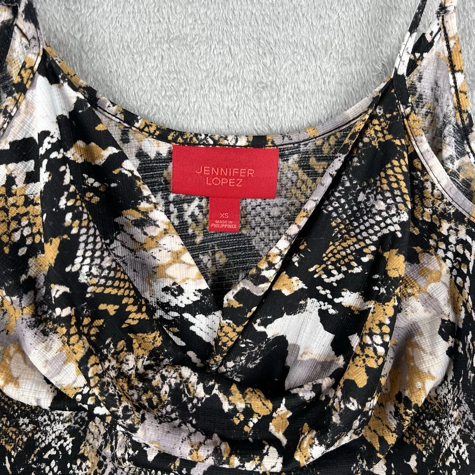 Top para mujer Jennifer Lopez talla XS estampado de serpiente sin mangas Foto 2 de 4