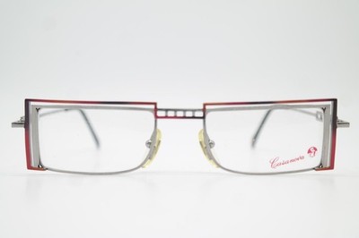 Vintage Brille Casanova LC-5 Silber Kupfer Eckig Brillengestell eyeglasses