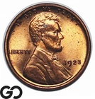 1923 Lincoln Cent Wheat Penny, Flashy Gem BU++ RD