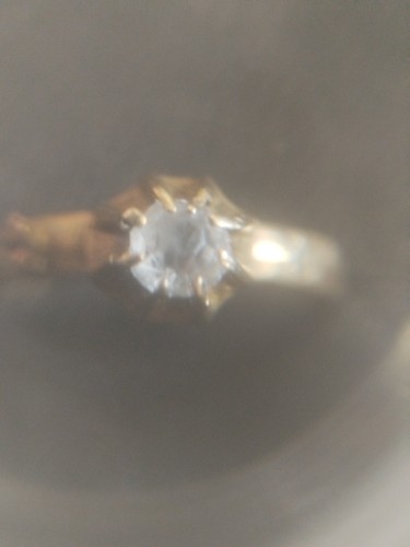Ancienne Bague solitaire pierre transparente sertie griffes A IDENTIFIÉ Taille50 - Photo 3/23
