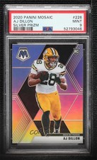 2020 Panini Mosaic Rookies Silver Prizm AJ Dillon #226 PSA 9 MINT 2l4