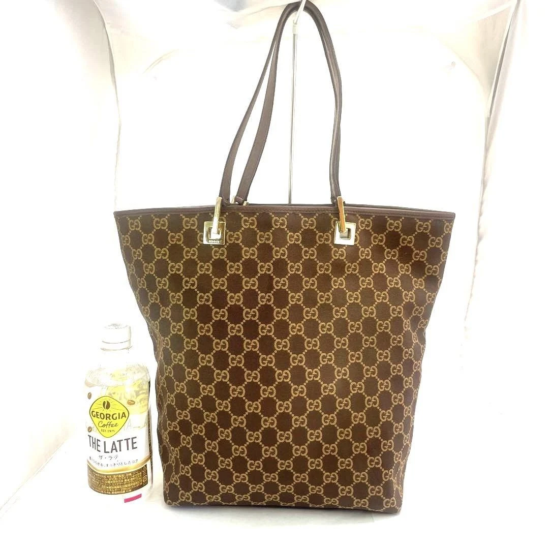 Grand sac fourre tout Gucci motif Gg sac à bandoulière créateur sac à main toile et cuir