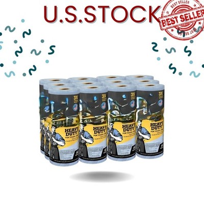 Heavy Duty Blue Shop Towels Cloth-like Paper 10.4x11 12 Rolls 720 Sheets