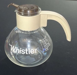 Vintage Gemco The Whistler Glass Coffee Tea Pot Carafe  Rare 8 Cups