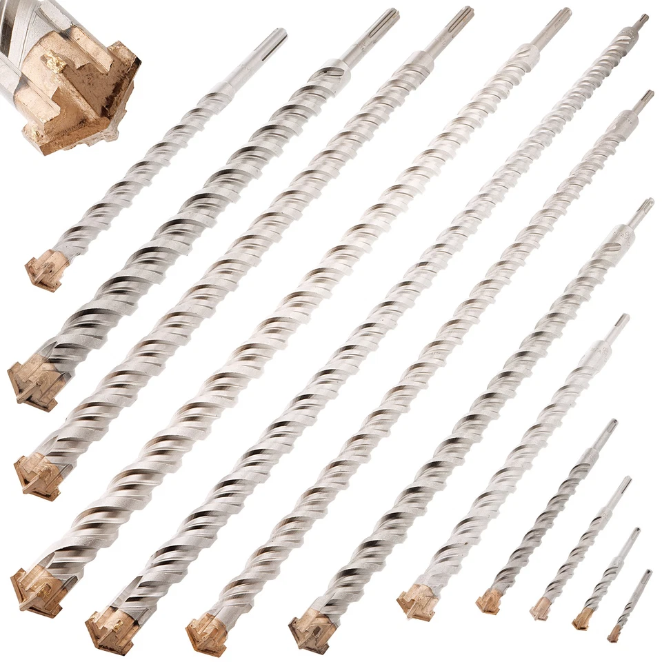 Betonbohrer SDS PLUS / MAX Ø 5-40 mm Stein Stahl Beton Schlag Bohrer bis 1 METER - Bild 1 von 1