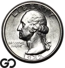 1932-S Washington Quarter, Choice AU++ Key Date First Year Issue