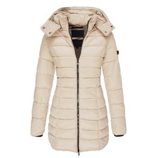 Womens Winter Long Puffer Coat Ladies Outdoor Windproof Warm Jacket with Hood