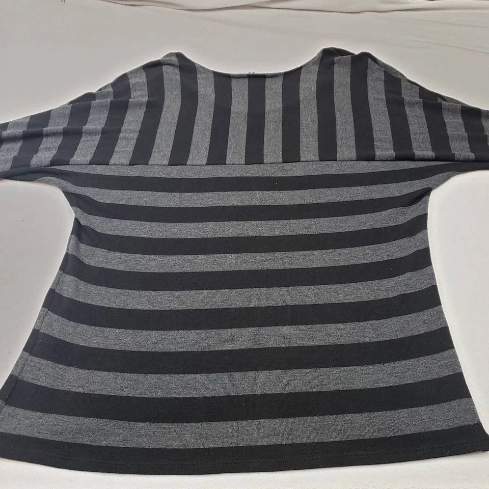 Suéter Three Dots Para Mujer X Camisa Pequeña Gran Tamaño Rayas Manga Larga Prenda para el torso Informal Foto 2 de 4