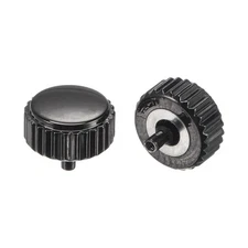 2Pcs 6x7mm Watch Crown SUS304 Flat Head Long Stem Watch Crown 2mm ID Black