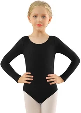 Girls Team Basic Long Sleeve Dance Leotards for Ballet Dancewear2-3028-06-L