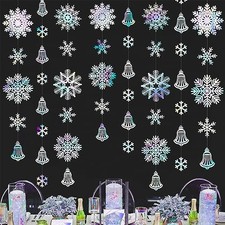 40 Ft Snowflakes Party Decorations Iridescent Snowflakes Bell Iridescent Bell