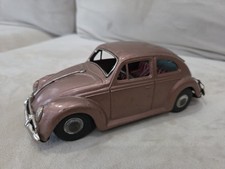 Vintage Bandai Tin Friction Volkswagen 2 Door Sedan Bug Car Works 8"