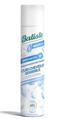 *Lot de 2* Shampooing sec doux Batiste cuir chevelu sensible sabs parfum  200ml - Photo 1/4