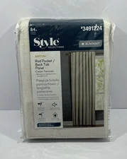 Style Selections | Anton | Blackout | Cream Textured | 50x84in | #3491224 New