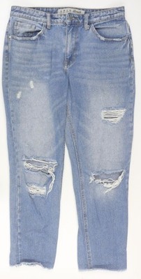 Denim Co. Damen blau Distressed Boyfriend Jeans Größe 10