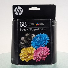 HP 68 Black  Tri-Color Ink Cartridge 2-Pack OEM High-Quality Printing Exp 6/26