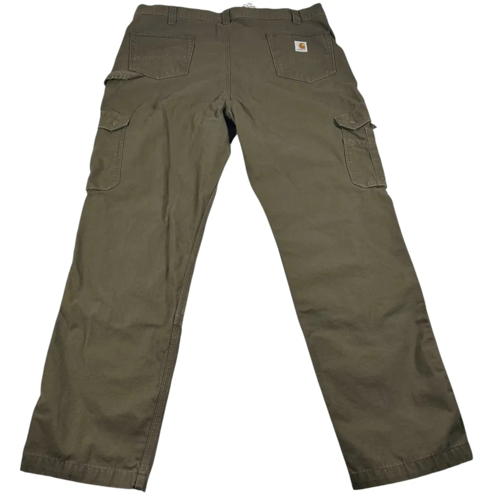 Carhartt Men's Brown Relaxed fit Straight Leg Carpenter Pants Size 42 x 34 - Image 2 of 4