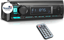 Marine Bluetooth Stereo Radio - 12V Single DIN Style Boat in Dash Radio Receiver