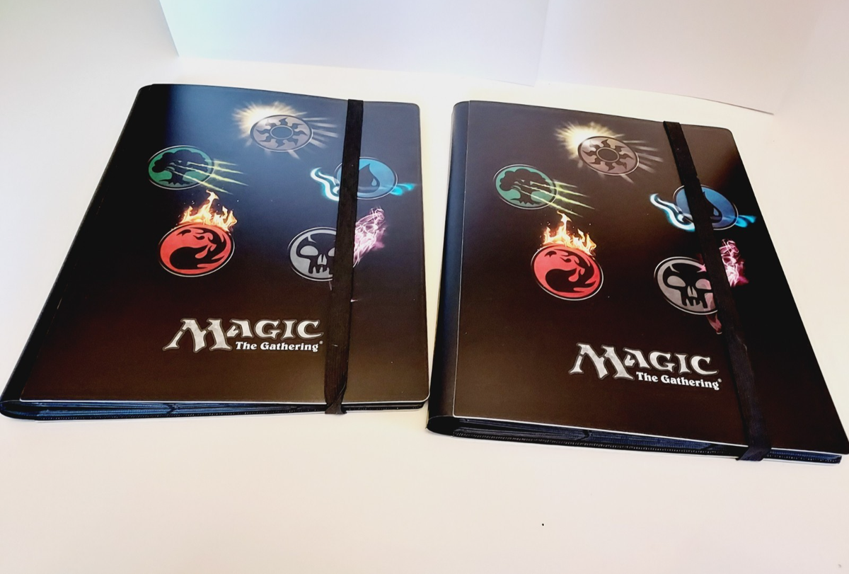 2 Magic the Gathering Ultra Pro 9 Pocket 4 Symbols Mana Soft Binder MTG  Card Lot