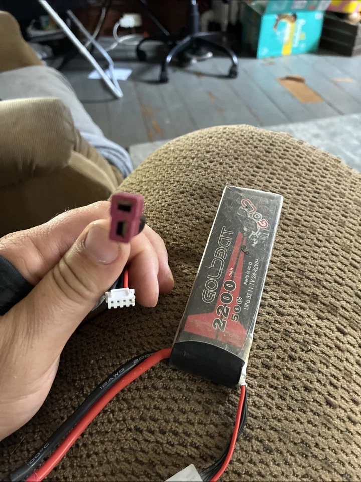 2 x GOLDBAT 11.1V 2200mAh 3S 50C Lipo аккумулятор с Deans штепсельная вилка для RC Evader - Изображение 3 из 3