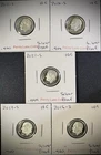 2011 2016 2017 2018 2021 S Lot Of 5 Silver Roosevelt Dime PROOF Coins 90%/.999