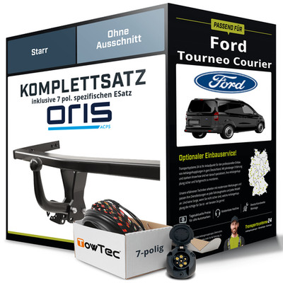Für FORD Tourneo Courier Typ B460 Anhängerkupplung starr +eSatz 7pol 14-23 NEU