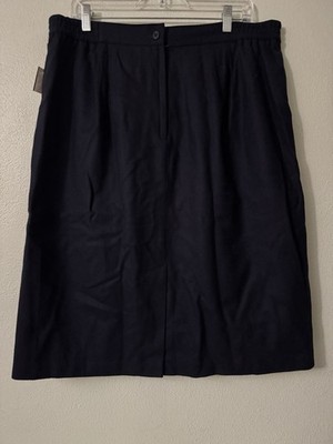 VTG Sag Harbor Wool Skirt Womens 20T Tall Plus Lined Career Retro 90s Classic