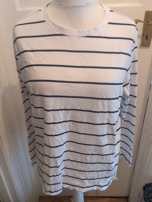 Langarmshirt Primark XL weiß gestreift