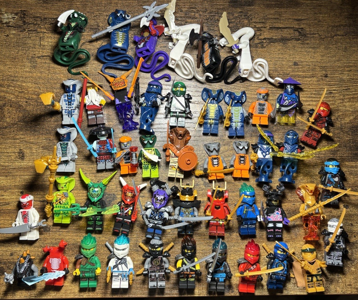 Custom 3D Printed Lego Ninjago Mini Figures 46 Piece Lot Cobra/ Ninja  Samurai
