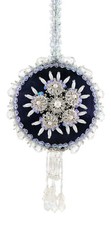The Cracker Box DIY Christmas Ornamnt Kit Snowdrift Navy with Silver Accents