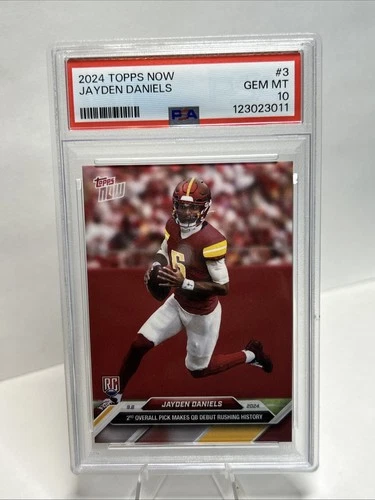 2024 Topps Now #3 Jayden Daniels Commanders RC Rookie PSA 10 GEM MINT