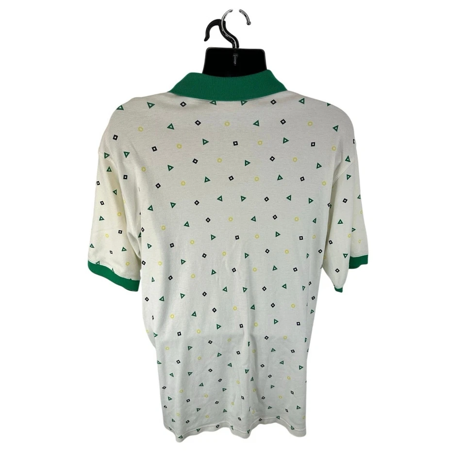 Vintage Slazenger Masters Golf Polo Geometric Print Size Large Cotton - Изображение 2 из 4