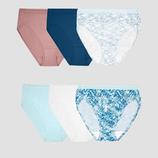 Fruit of the Loom Women's 6pk Hi-Cut Underwear - Colors May Vary size:7/L