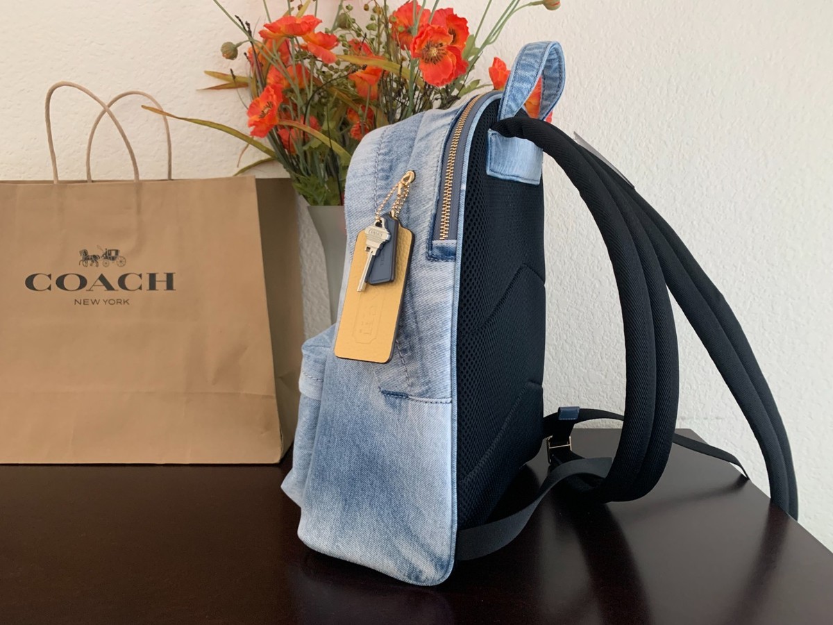 Coach Taylor Loved Denim Small Backpack CEF27 Light Indigo 