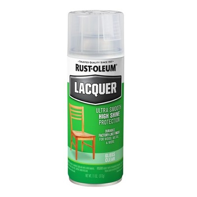 Rust-Oleum 1906830 Lacquer Spray Paint, 11 oz, 11 Ounce (Pack of 1), Clear