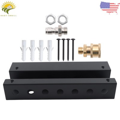 #ad #ad Black 2pc 1 4quot; Quick Connect 7 Hooks Pressure Washer Accessories Storage Rack $16.47