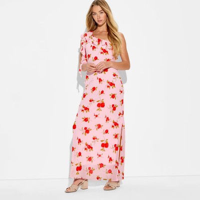 women's one shoulder maxi slip dress - wild fable Wild Fable Dresses | One Shoulder Maxi Slip Dress -Wild Fable | Color: Brown/Gray
