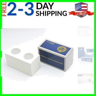 100PCS Coin Flips 31.5mm /1.24 inch. Coin Flips 2x2 for Half Dollar. Coin Hol...