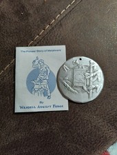 Wendell August Forge Aluminum Christmas Ornament 1984 Merry Christmas Sign