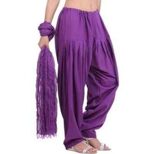 Woman's Patiala Salwar with Plain Dupatta Cotton Regular Salwar Patiala Pant