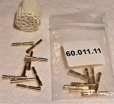 17 pcs. of TE 60.011.11  Circular Metric Connector Female Pins Read Description