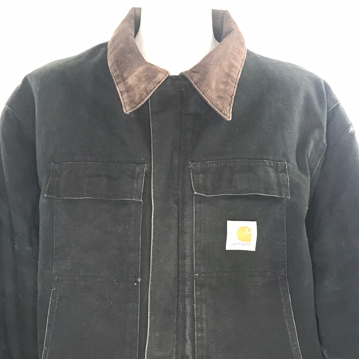 Carhartt Men's Coat Arctic Quilt Lined C03 BLK Distressed