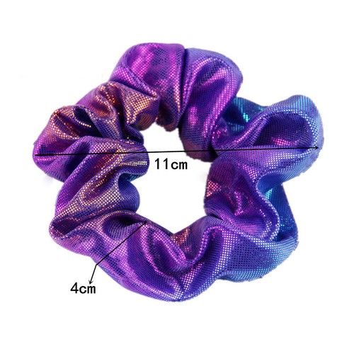 4 Pack Shiny Metallic Gold Printing Gymnastics Hair Scrunchies Hair Ties Hair Eleastic Bands Scrunchy Sleep Hair Ties Ropes Ponytail Holders Wrist For Girls Schooldancestage Gold