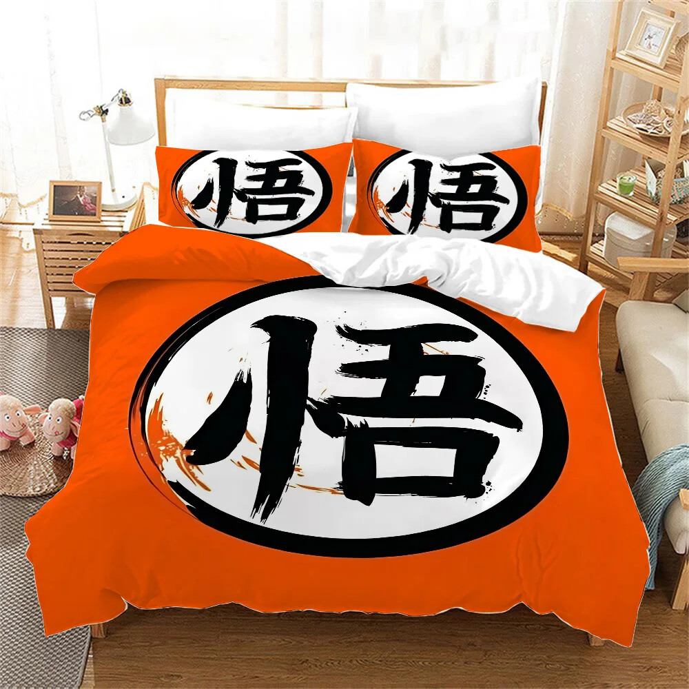 Dragon-Ball Bedding Set Double Bed Sheets Set Cover Queen Bed set Super  Saiyan